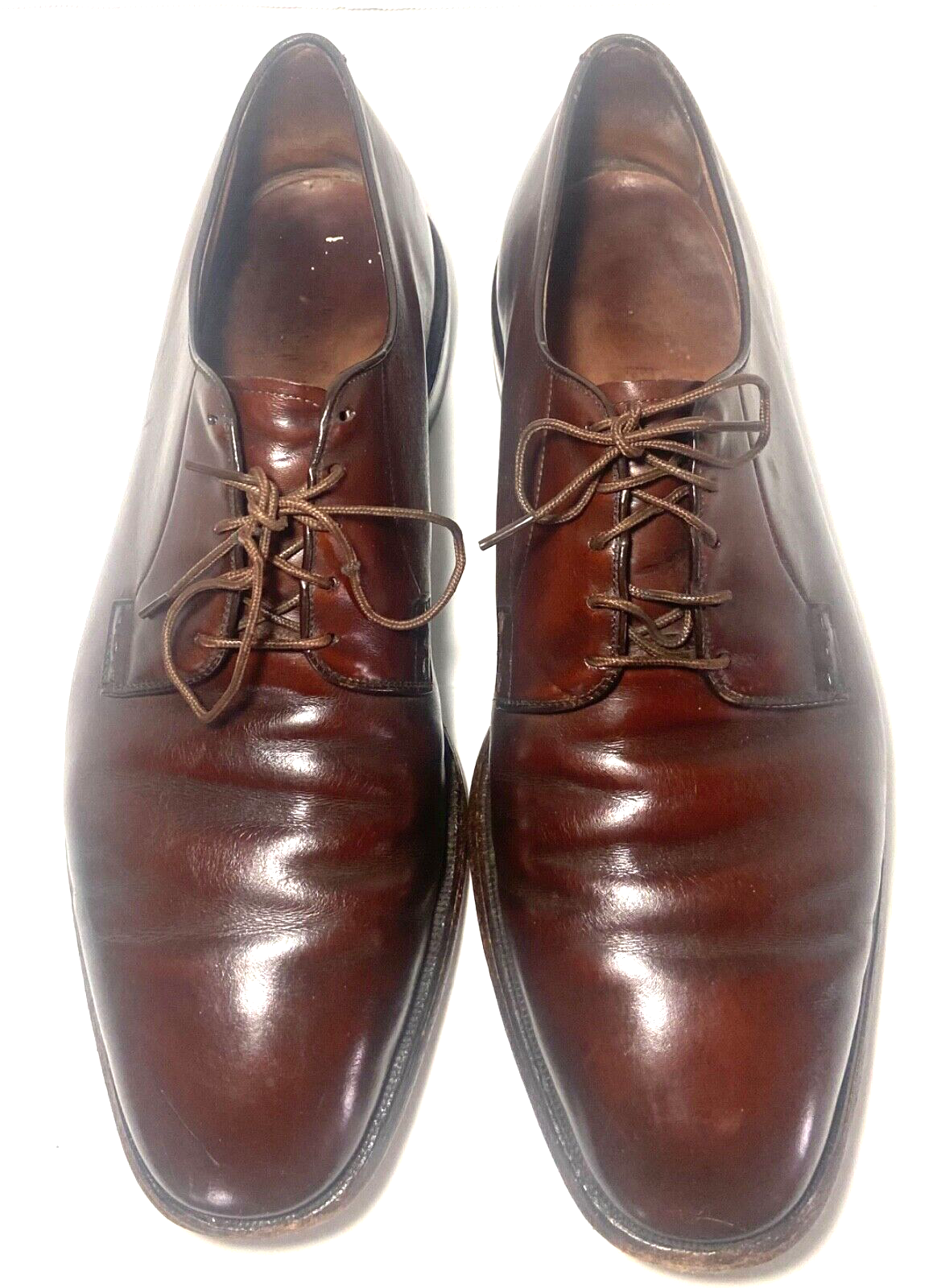 ALLEN EDMONDS BROWN LEATHER OXFORD SHOES SZ 11 1/2 D MADE IN USA