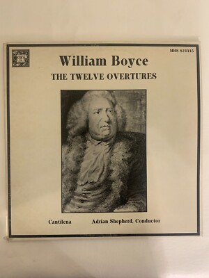 1981 William Boyce Cantilena Twelve Overtures Vinyl 2-LP Record Gatefold VG+