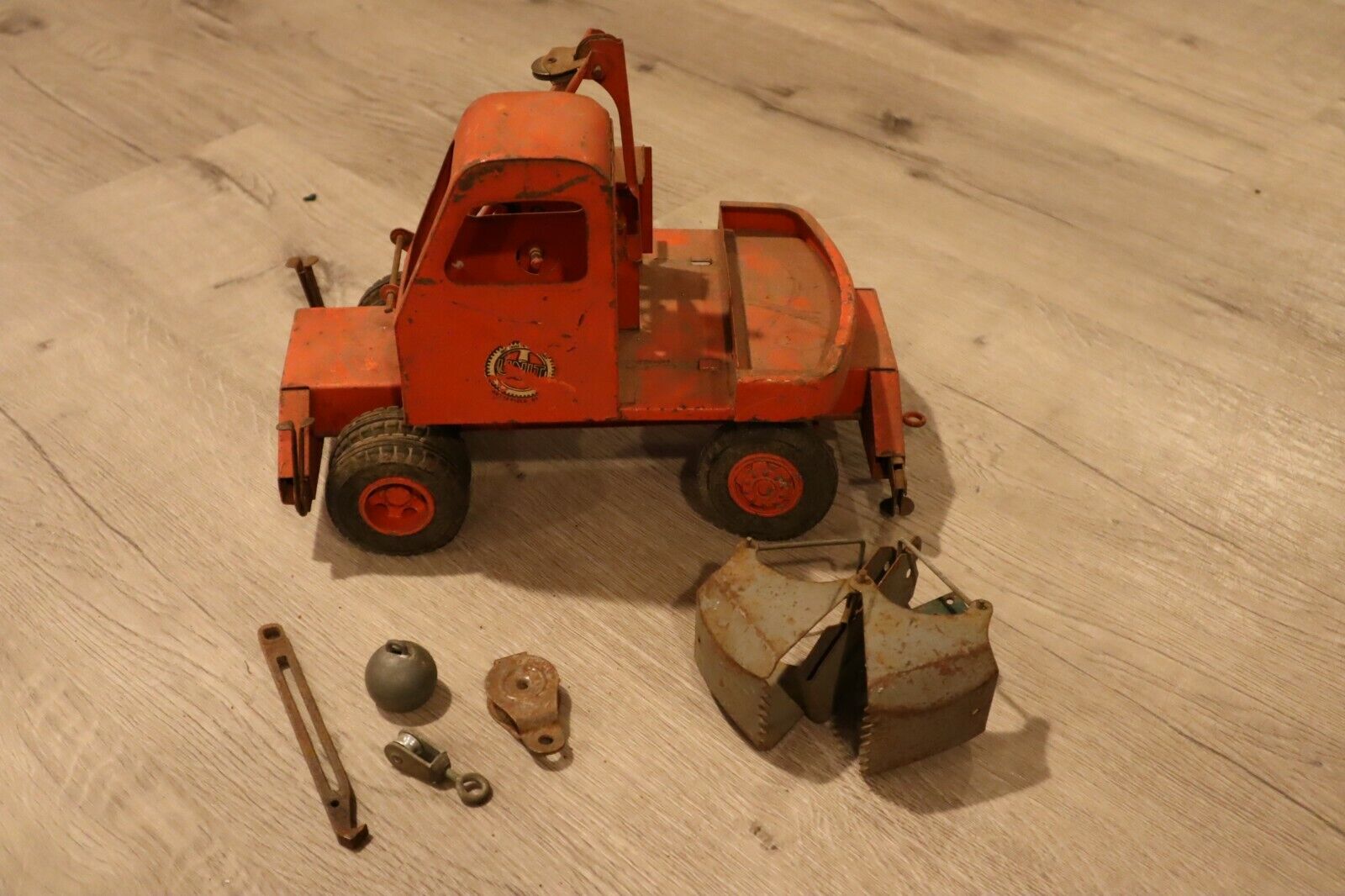 Vintage Charles Doepke Model Toys Crane Grabber and Wrecking Ball Crane Parts