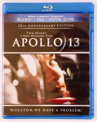Apollo 13 [Blu-ray+ DVD+ Digital Copy] DVD, Tom Hanks, Gary Sinise, Preowned