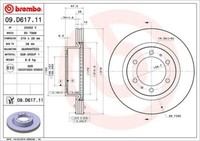 2X Brembo 09.D617.11 Bremsscheibe FüR Toyota