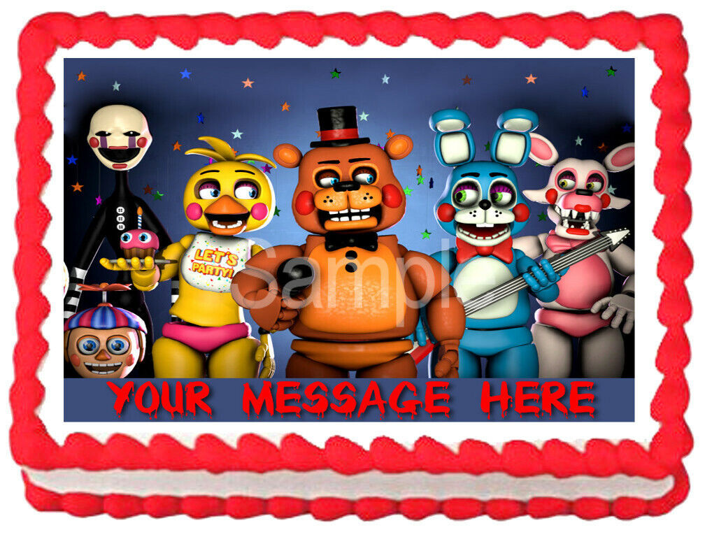 FNaF Five nights at Freddy's Edible Cake Image Cake Topper – Cakes For Cures