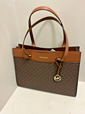 Michael Kors Jet Set Women Large Leather Functional Pockets Tote Bag Variation
