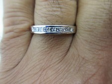 14K White Gold Diamond Wedding Band Diamond .55 Carat F-VS2  Value 6,500