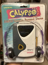 NEW CALYPSO COLORS GPX PERSONAL STEREO CASSETTE AM/FM PLAYER w/ HEADPHONES 1990s