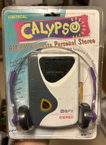 NEW CALYPSO COLORS GPX PERSONAL STEREO CASSETTE AM/FM PLAYER w ...
