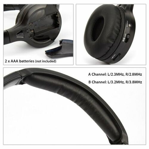Auriculares estéreo para automóvil inalámbricos infrarrojos IR para reproductor de DVD - Imagen 7 de 11