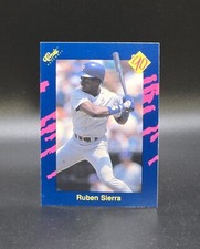 1990 Classic Blue RUBEN SIERRA Card #7 Texas Rangers Baseball