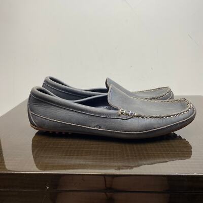 Allen Edmonds Interstate 90 Loafer Shoes Slip On Driving Moc Blue Gray Men\'s 11B Allen Edmonds Interstate 90 Leather Moc Toe Driving Loafers  main image 3