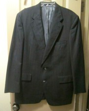SZ 42R AUSTIN REED 2 BTN CHARCOAL GRAY STRIPED SUIT JACKET BLAZER SPORTCOAT, EUC