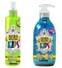Ouro Kids Hair Detangler & Magic Spritz Hair Care Treatments Bundle - 2 PK
