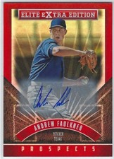 2015 PANINI EXTRA EDITION ANDREW FAULKNER PROSPECTS AUTO #159 TEXAS RANGERS