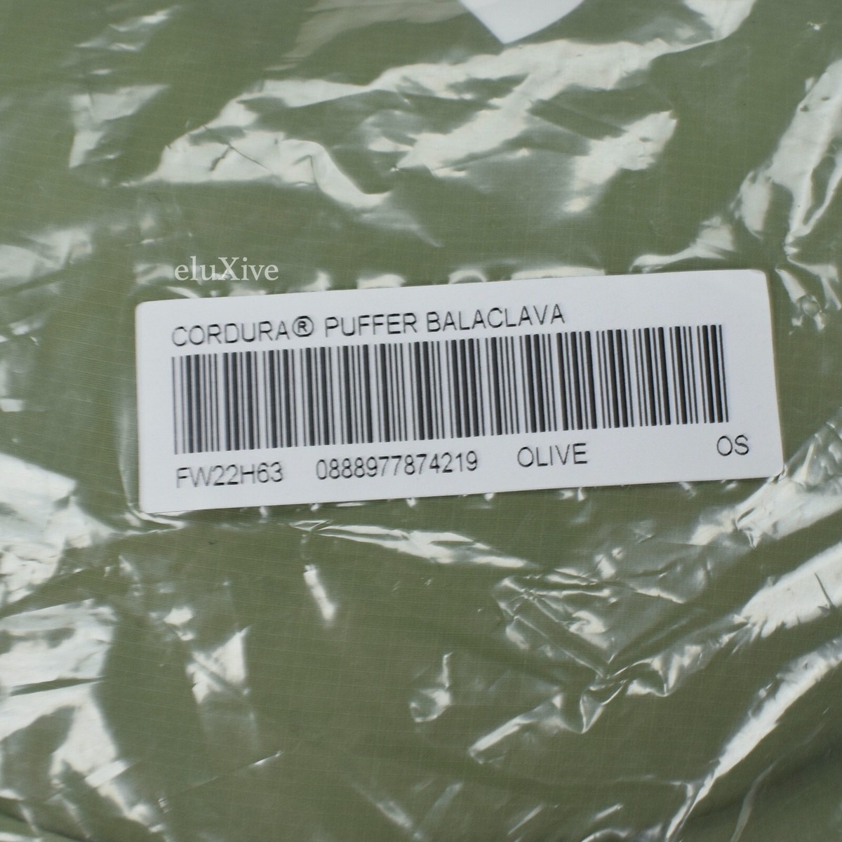 NWT Supreme NY Cordura Olive Puffer Big Logo Balaclava Hat NWT Supreme NY Cordura Olive Puffer Big Logo Balaclava Hat