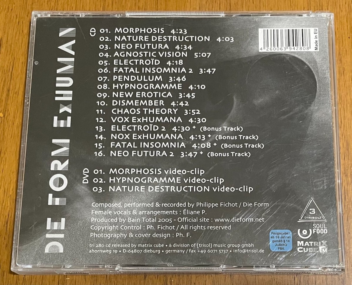 Die Form ExHuman CD DVD 2006 German Import Industrial Modern 