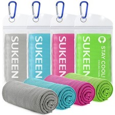 4 Pack Cooling Towel 40"x12"Ice TowelSoft Breathable Chilly TowelMicrofiber T...