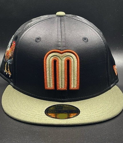 New Era 59Fifty 7 5/8 Fitted Mexico Hat Exclusive Gallo Aztec Calendar 5950 Cap - Picture 4 of 10