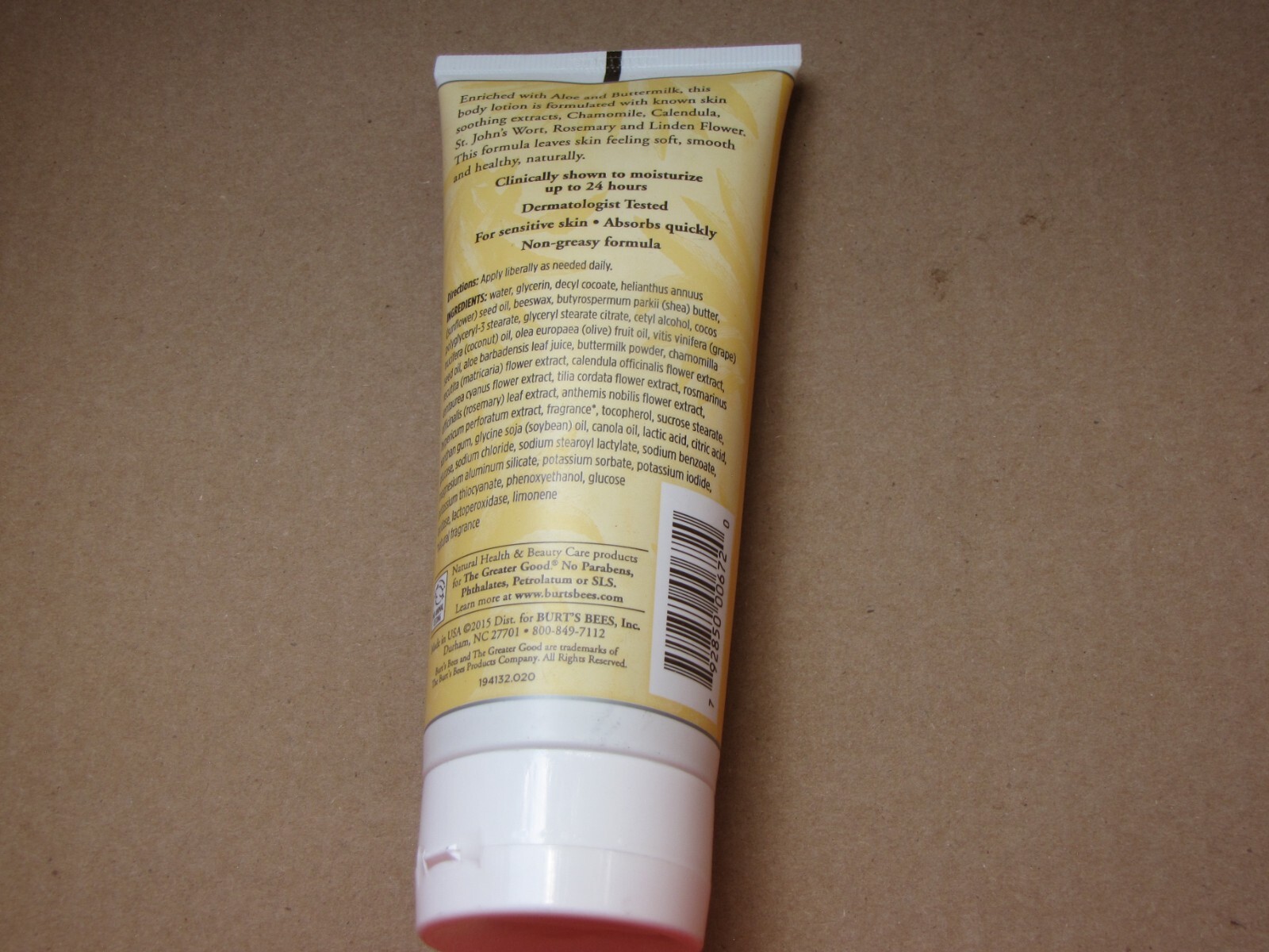 BURT'S BEES BODY LOTION ALOE & BUTTERMILK 6 OZ DISCONTINUED RARE PKG