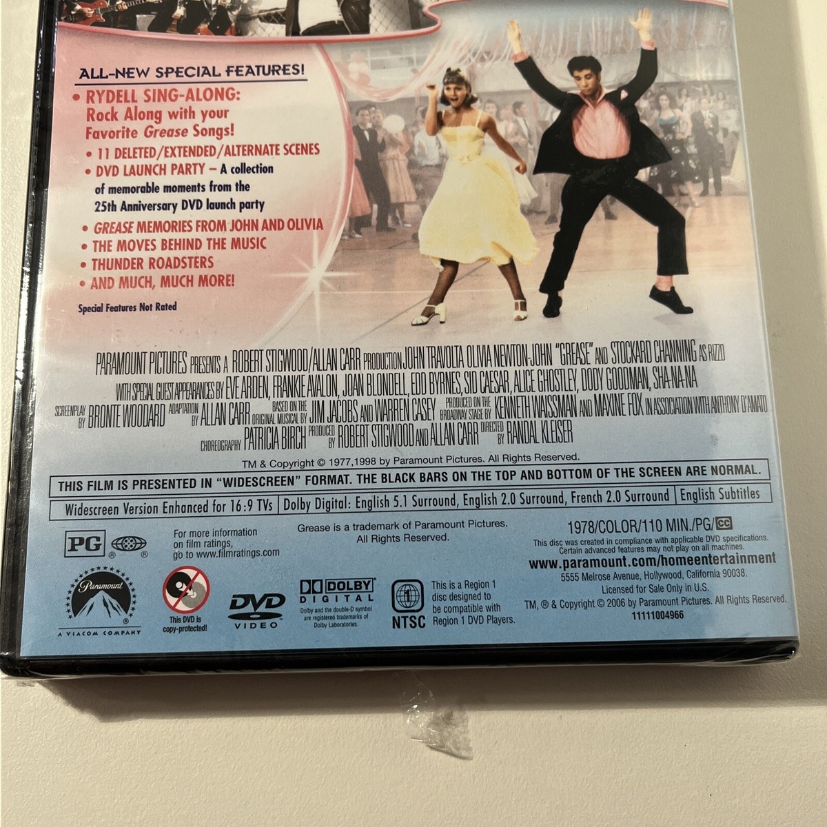 GREASE DVD John Travolta Olivia Newton-John Rockin Rydell Edition