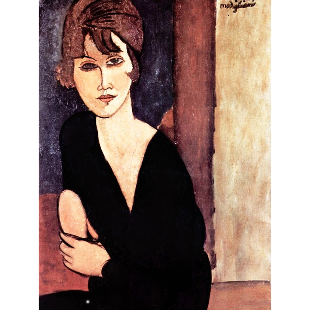 Antiquitaten Kunst Amedeo Modigliani Portrait Madame Reynouard Old Art Painting Canvas Print Cotrans Re