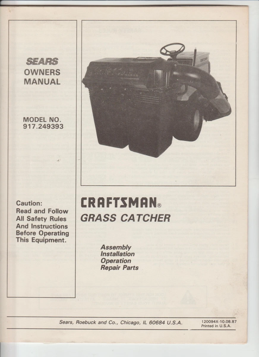 Craftsman grass catcher assembly deals