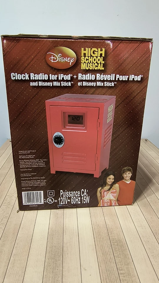 Radio Reloj Musical Escuela Secundaria para iPod y Disney Mix Stick/Alarma, Armario - Nuevo Foto 2 de 4