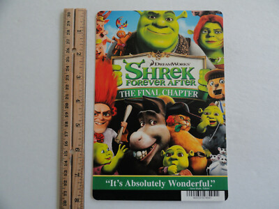SHREK FOREVER AFTER - BLOCKBUSTER VIDEO BACKER CARD 5''X8'' NO MOVIE 