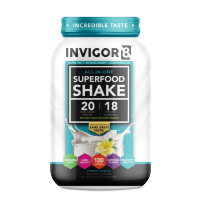 Invigor8 INVIGOR8 - Superfood Grass Fed Whey Protein Isolate Shake French ...