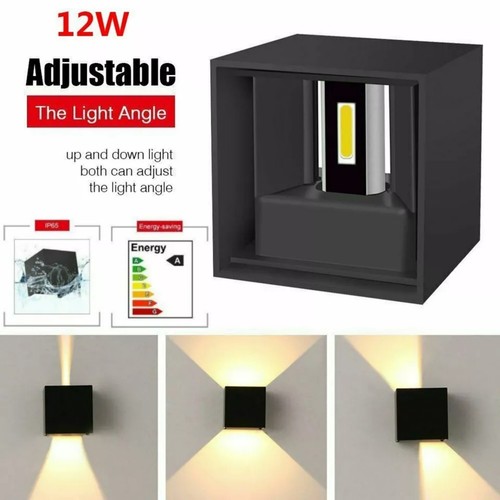 12W Modern LED Wall Light Up/Down Exterior Waterproof Outdoor Garden Lights