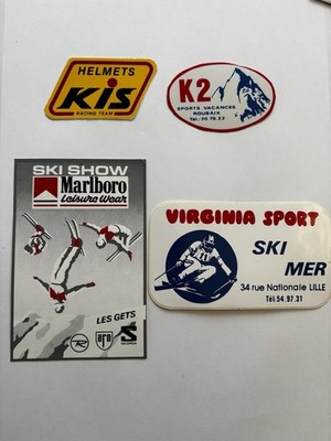 Set X 4 Aufkleber Sticker Thema: Ski Berg Sport Winter K2 Les Gets Helmets