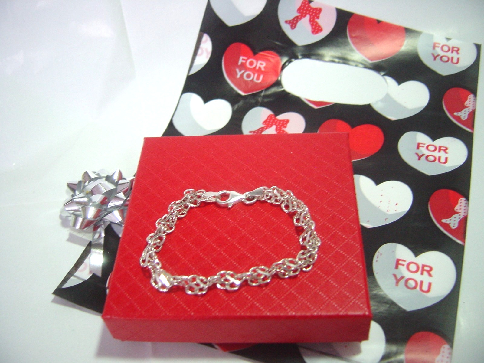 Superb Solid Silver fancy twisted interlocked bra… - image 1