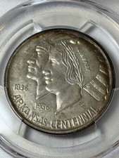 1936-D  Arkansas Commemorative Half Dollar Toned