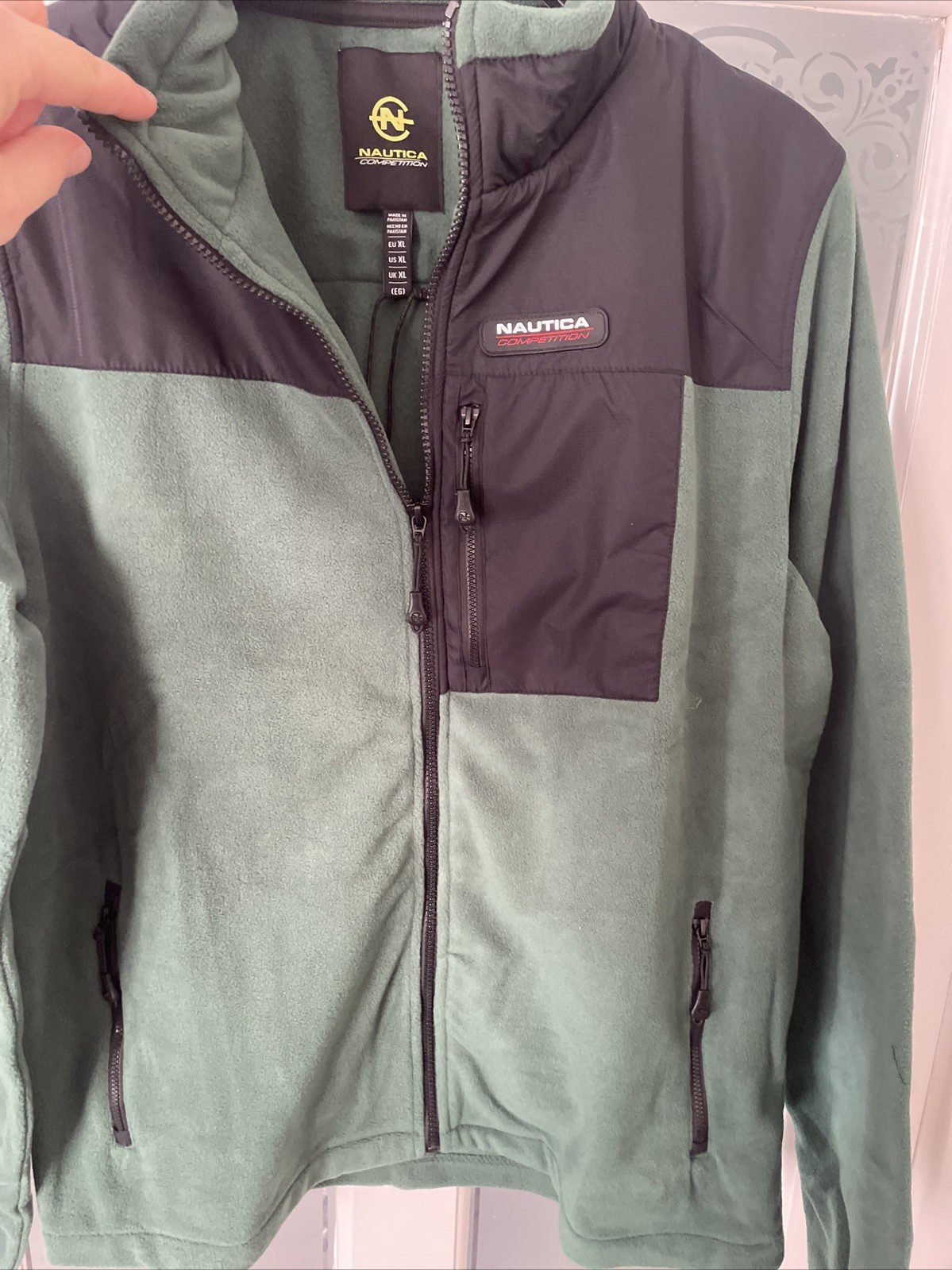 nautica competition dark green panama fleece jacket size XL RRP £80.00 image 7
