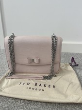 Image of Ted Baker Light/dusky Pink Textured Leather Crossbody Clutch Bag