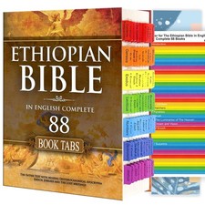 Index Tabs for The Ethiopian Bible in English Complete 88 Books.72 Color Code...