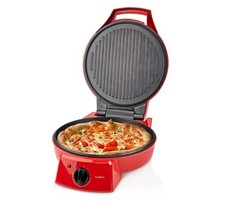 Nedis 1800W Pizza Maker with Table Grill Function - Red - FCPM100FRD.