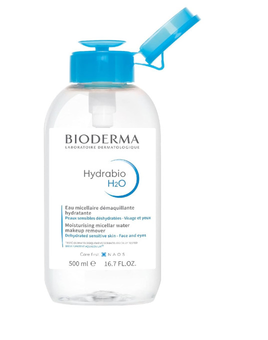Bioderma Hydrabio H2O Moisturising Micellar Water Makeup Remover, dry skin 500ml