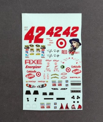2012 Custom Juan Pablo Montyoya #42 Target Taylor Swift 1/64 Waterslide Decals