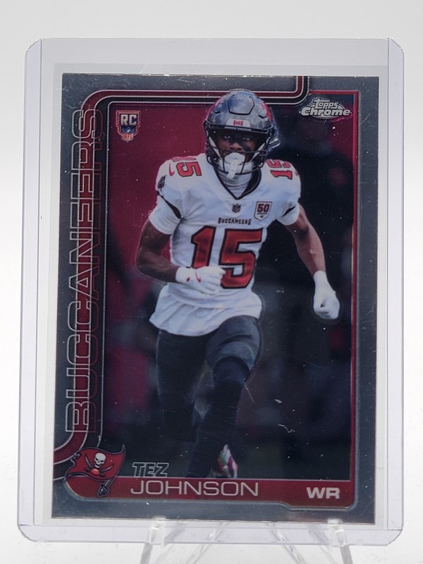 TEZ JOHNSON 2025 TOPPS CHROME ROOKIE RC #342 BUCCANEERS Q2091