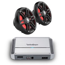 Rockford Fosgate - M2-65B 6.5" Marine Speakers with PM500X2 Amp