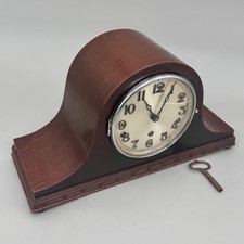 Vintage German 3 Train Mantel Clock Westminster Whittington Chime Serviced