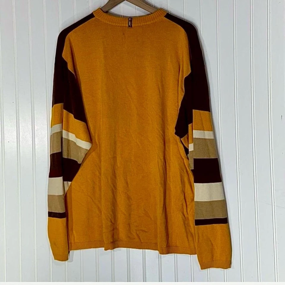 Vtg Phat Farm XL Striped Sweater Crewneck Y2K 90s Streetwear Hip Hop Embroidered - Image 3 of 4