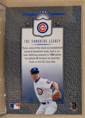 1997 Leaf LEGACY SILVER MATRIX #196 Ryne Sandberg Cubs HOF RARE FOIL PARALLEL - Picture 2 of 2