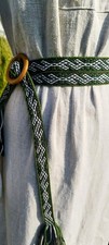Tablet woven trim, belt, band, headband, leg wrap, reenactment, LARP, medieval