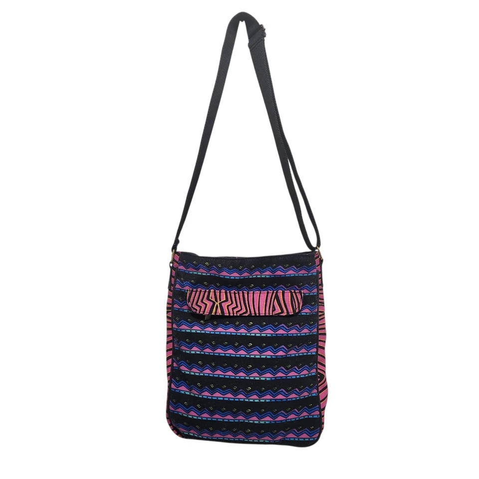 Laurel Burch Wild Stallions Crossbody Shoulder Bag Multicolor Art Boho 12x10x2 - Image 4 of 4