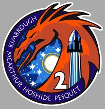 STICKER SPACEX PESQUET CREW DRAGON 2 NASA SPACE X ISS CD111