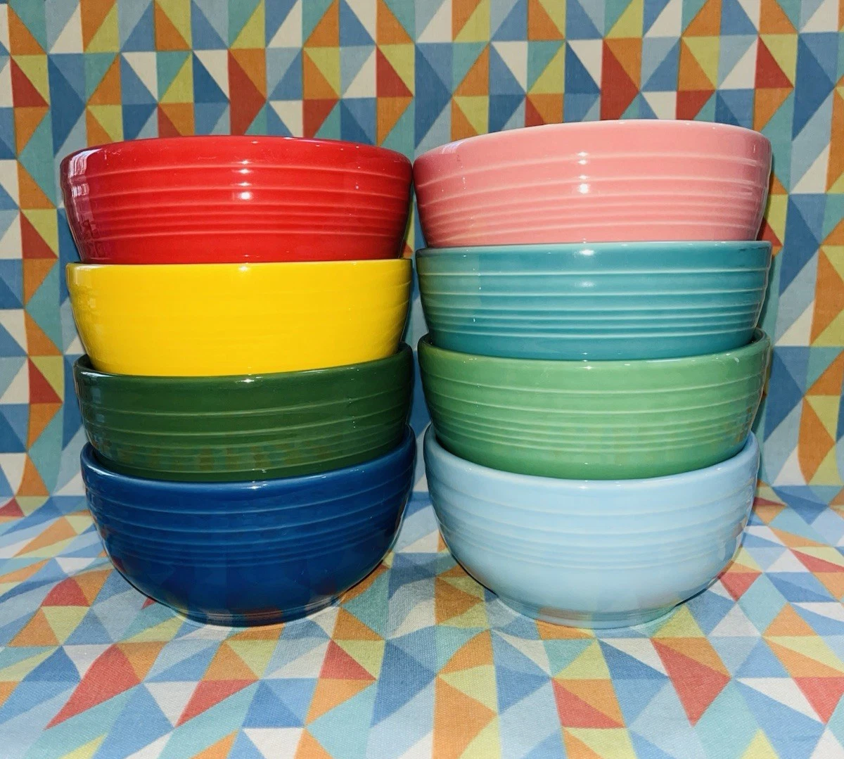 NEW FIESTA 8 BISTRO coupe BOWLS Bright Rainbow Mixed color set 22 oz FIESTAWARE