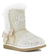 Juicy Couture Girls Gold Bling Boots Size 3 Brand New