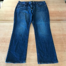 Levi's 414 Relaxed Straight Jeans Women 31 Blue Mid Rise Dark Wash Stretch