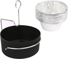 Grill Grease Tray Cup and Grease Clip Fits Charbroil/Kenmore Gas Grill, Grease T