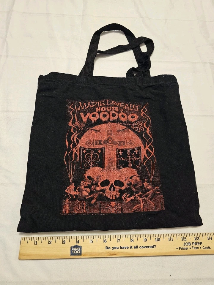 Vintage Marie Laveau's House Of Voodoo Rev. Zombie Canvas Tote Bag Halloween - Image 3 of 4